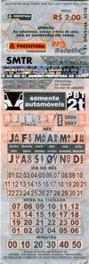 Parking ticket used in Rio.